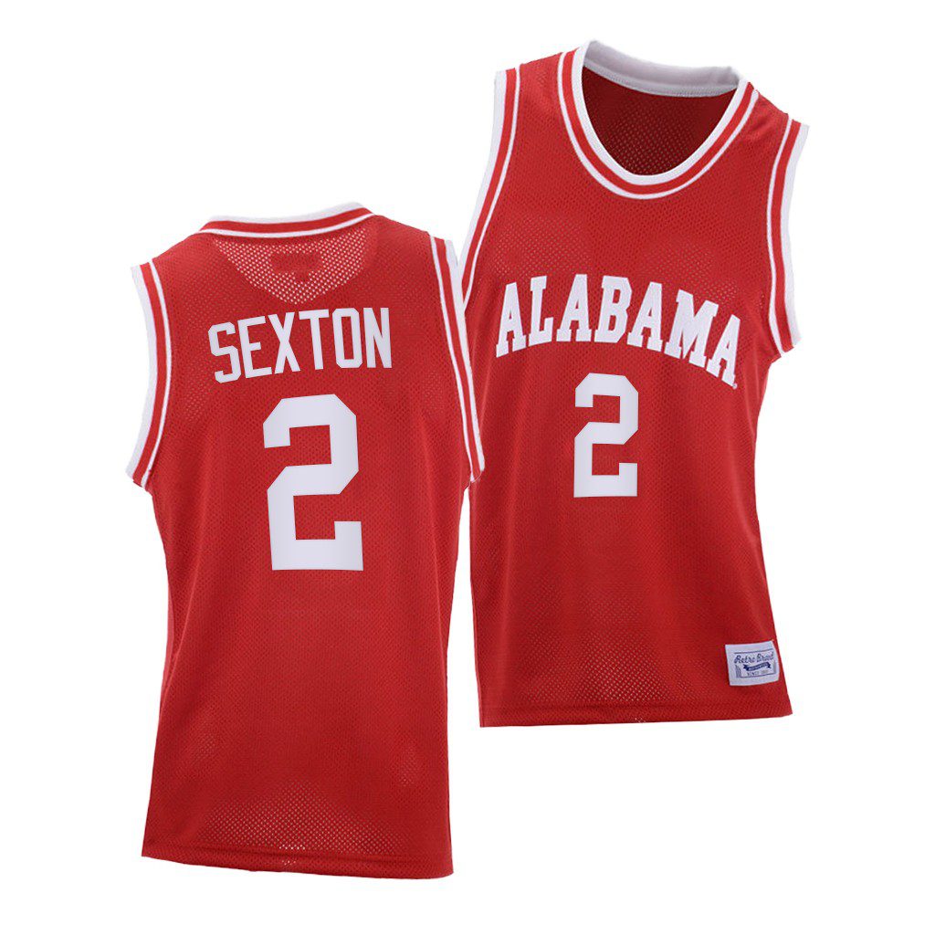 Men's Alabama Crimson Tide Collin Sexton #2 Throwback Red NCAA College Basketball Jersey